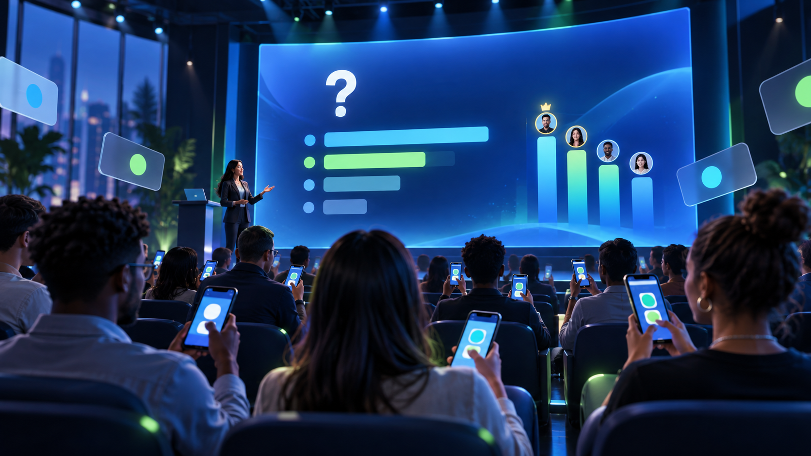 Audiencia participando en una sesión Loxis Live