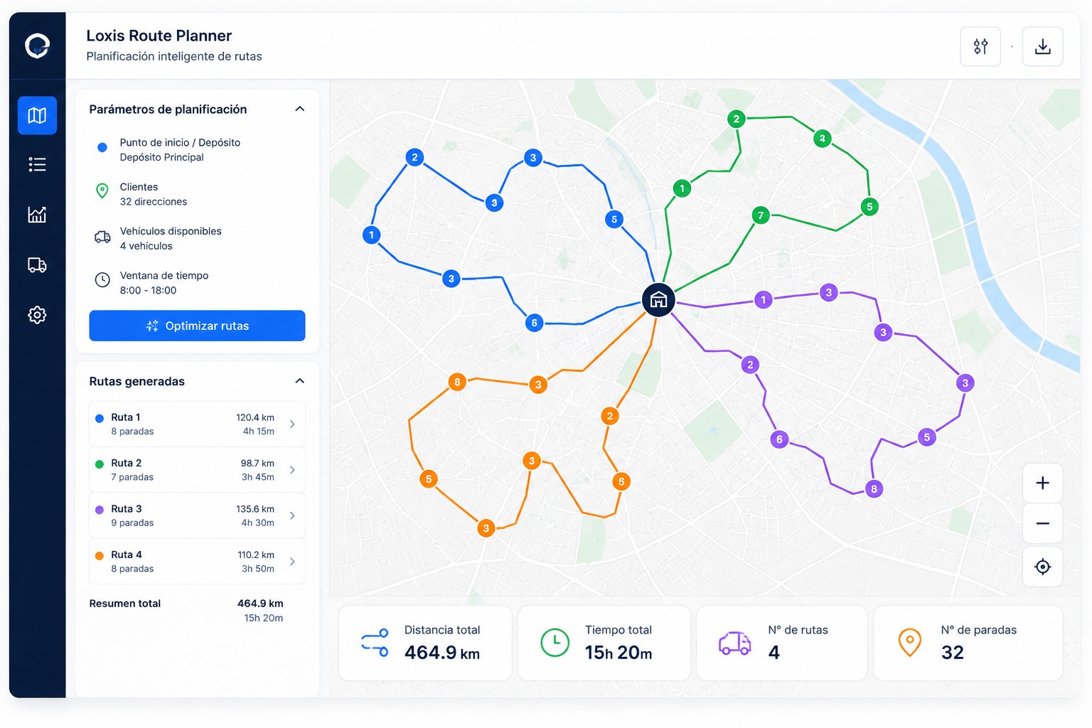 Loxis Planificación de rutas para optimizar transporte y flota